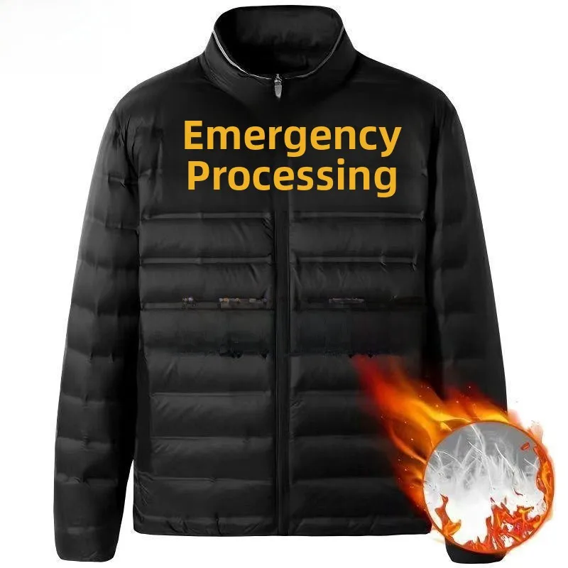 

Ультратонкое мужское пуховое хлопковое тюлевое легкое пушистое стеганое пальто с длинным рукавом и бейсбольным воротником, модная повседневная одежда больших размеров