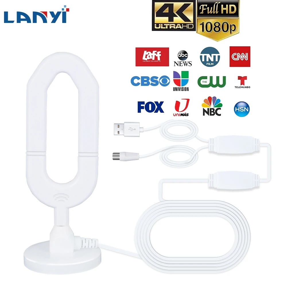 High Gain 1080P 4K 50 Miles Range TV Antenna Digital HD Antenna Indoor HDTV DVB-T2 Local Channel Broadcast, Frame Appearance