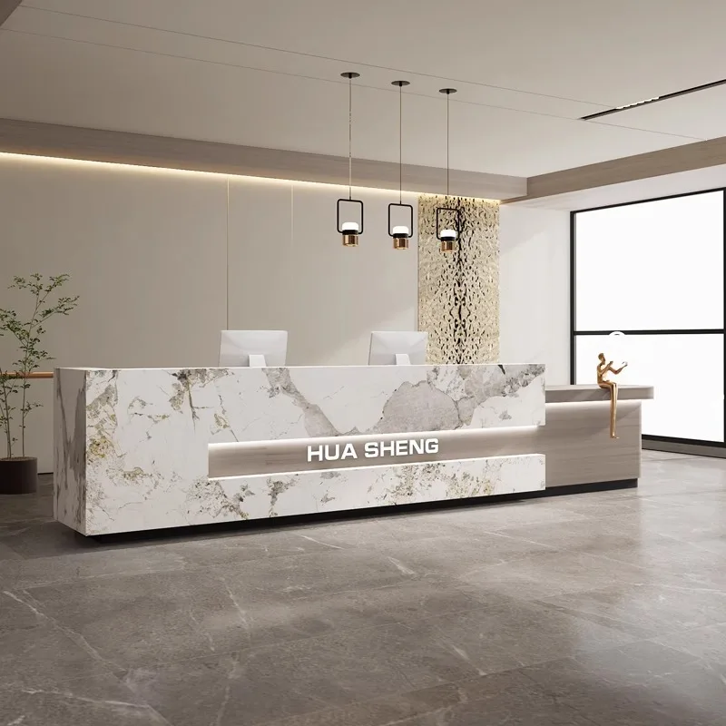 

Simple Company Front Desk Hotel Reception Desk Beauty Salon Bar Property Sales Department checkout page Training Institution Cou