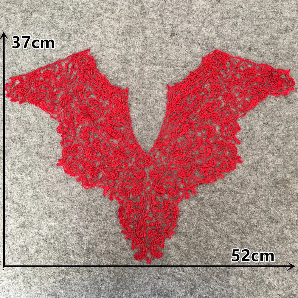 Di modo Squisito Fiore Del Ricamo di Applique del merletto del Neckline FAI DA TE Del Merletto Del Collare Dei Vestiti Della Decorazione Forniture