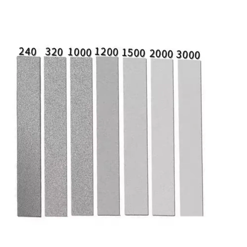 1-10pcs 150*20mm Small Rectangle Grinding Sheet Hard Sharpening Stone Plate Lapping Film 80/120/150/180/240/320-3000 Grit