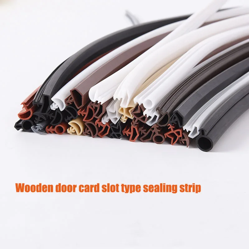 5 Meters Silicone Rubber Gasket Seal Strip for Wooden Door Insert Slot Sealing Strip Card Slot 20 Different Size