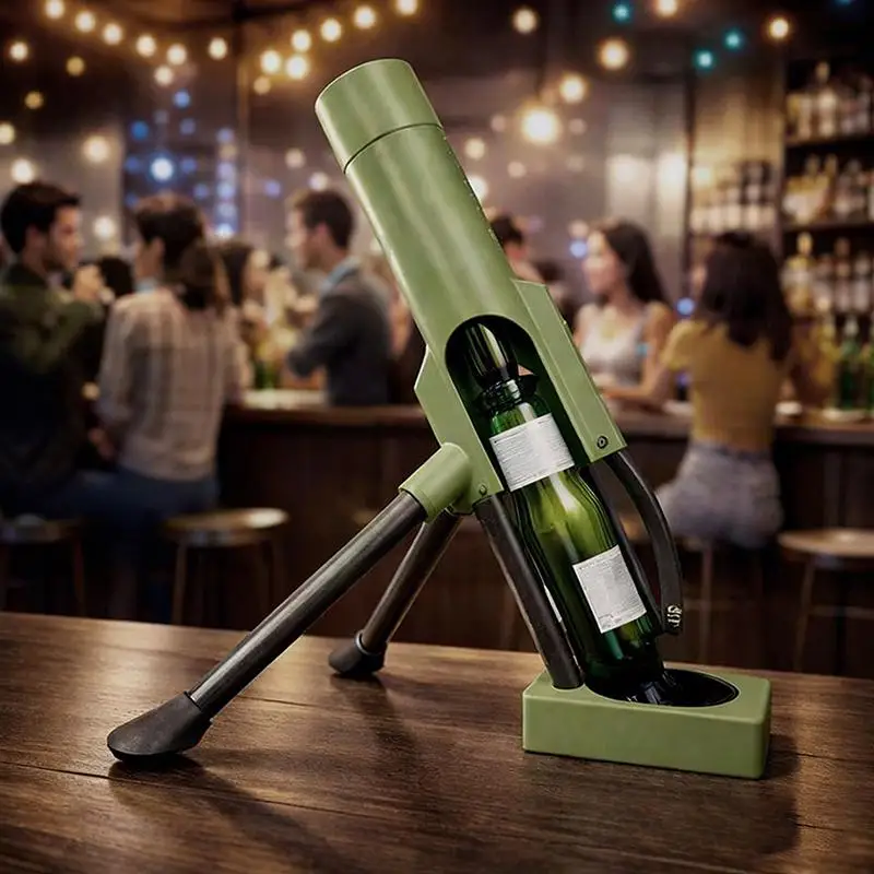 Mortar Beer Bottle Opener Tactical Cap Launcher Heavy Duty Tool for Family Gatherings Home Bars and Picnics