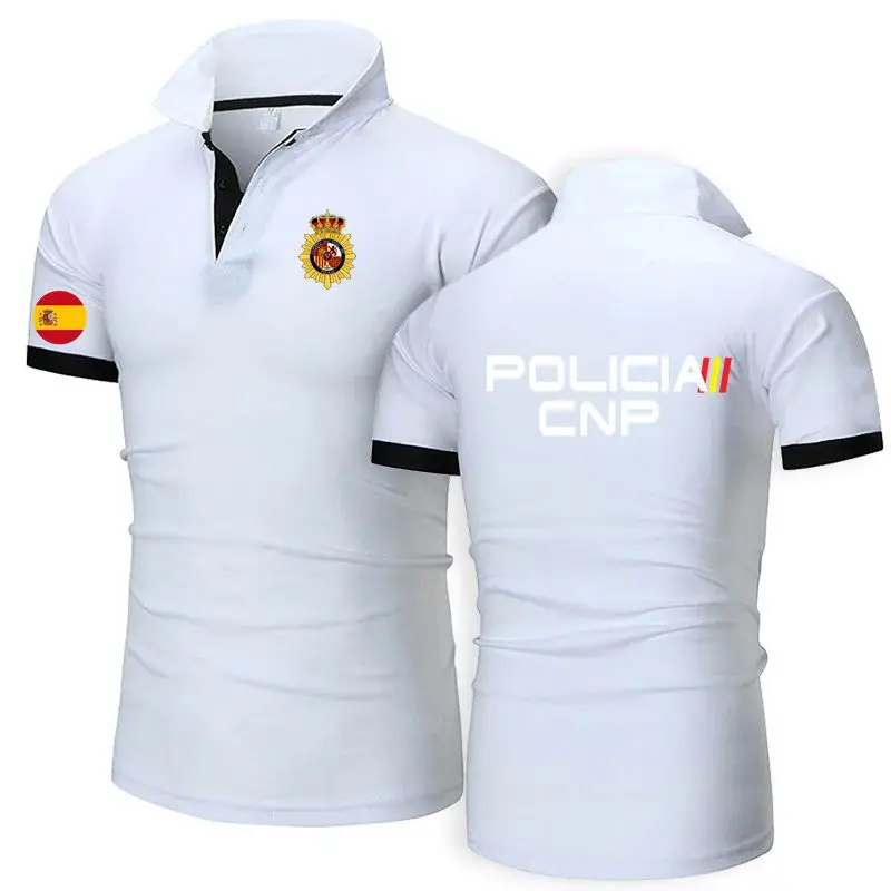 اسبانا الشرطة اسبانيا اسبانيا الوطنية Policias قمصان بولو Cnp Uip Upr مكافحة الشغب سوات جيو يذهب القوات الخاصة الرجال قميص بولو