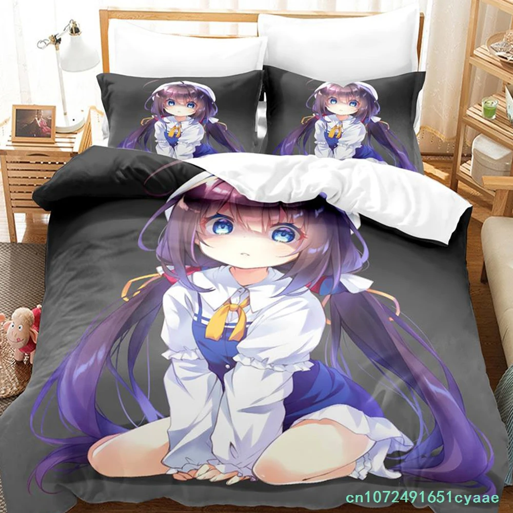 2023 The Ryuo's Work Is Never Done! Bedding Set Single Twin Full Queen King Size Bed Set Adult Kid Bedroom Duvetcover Sets Anime