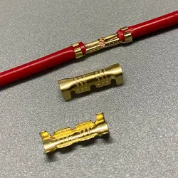 50/100/200pcs Gold Color Teeth Fascia Terminal Terminal Line Cold Inserts Connectors Wiring Tab Cold Terminal