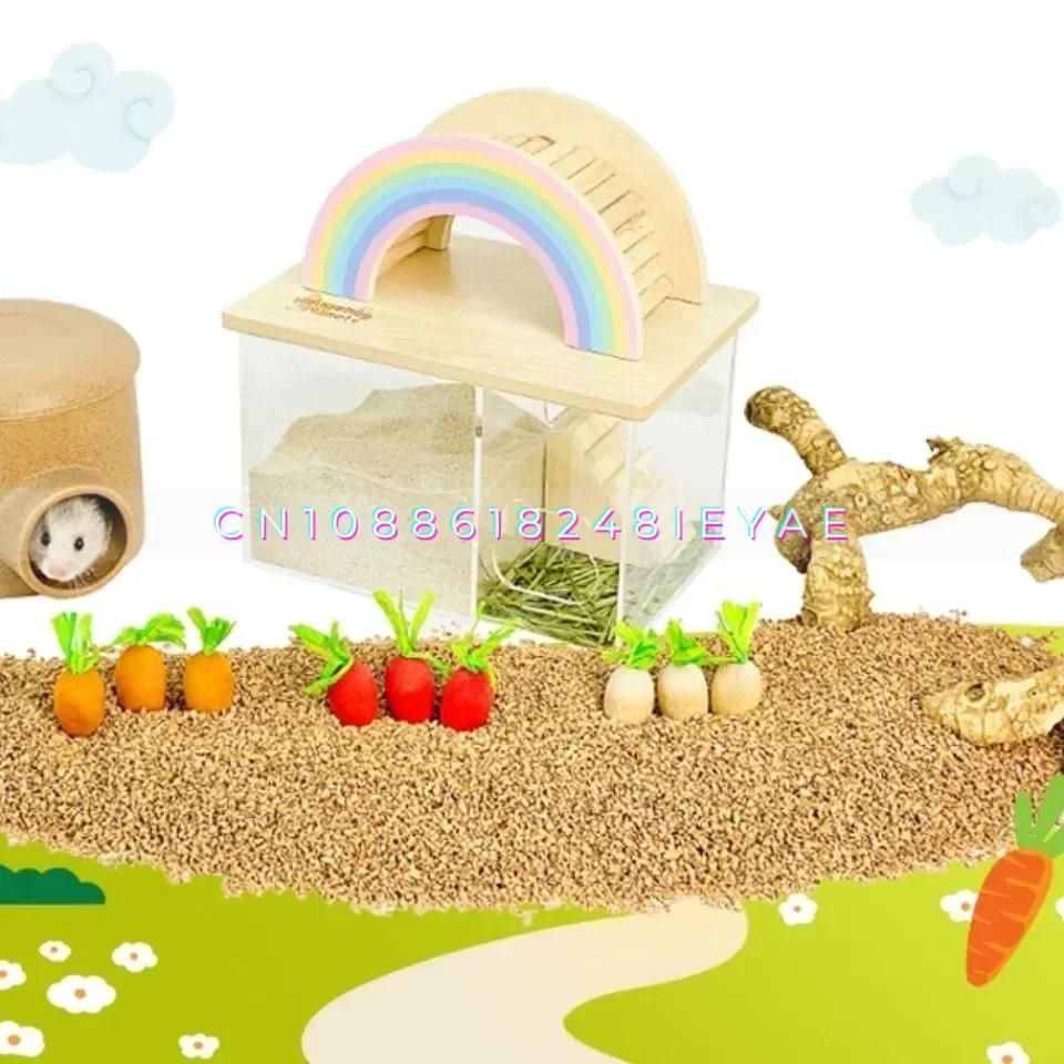 Brinquedo de madeira cenoura hamster pequeno animal gaiola paisagismo suprimentos ratos acessórios hamsters pygmy chipmunk molares brinquedo