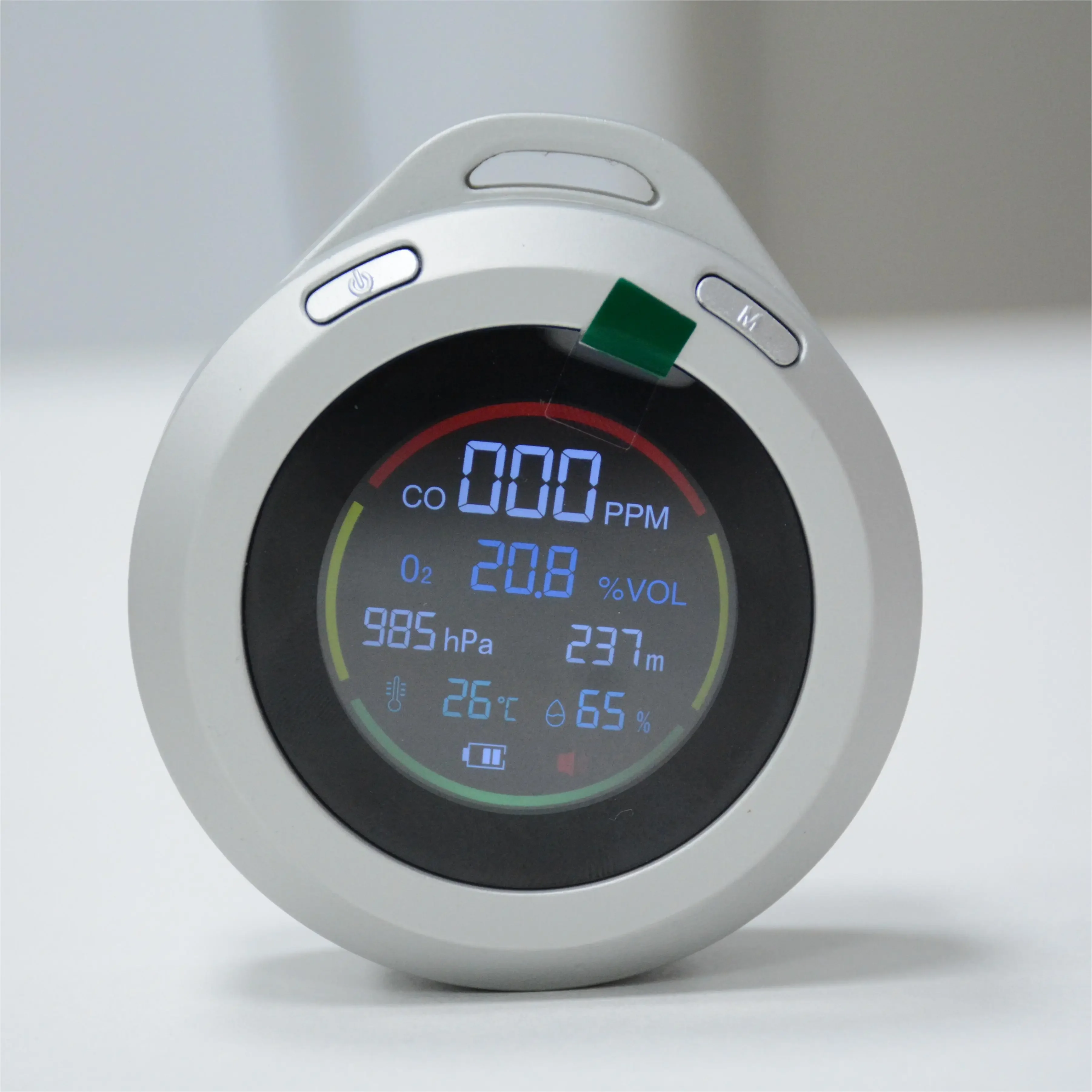 Outdoor Portable 6-in-1 Color Ring Indicator O2 CO Accurate Air Quality DC 5V/2A Smart Monitoring Meter