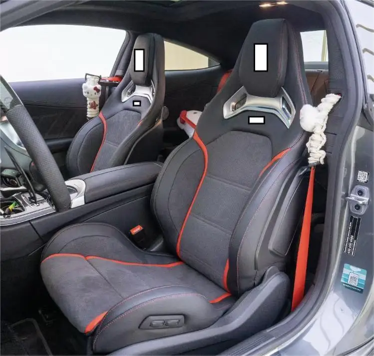 Car Seats Universal Reclining Black  Carbon Leather Bucket Racing Sport Seats for benz