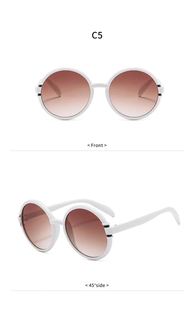 Vintage Runde Sonnenbrille für Damen und Herren, kreisförmige Sonnenbrille, ovale Sonnenbrille für Damen und Herren – Detail 12