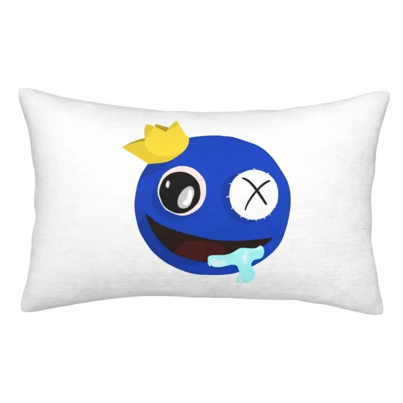 Custom Cute Blue Rainbows Friend Play Gamer Pillowcase 60cmx40cm Cushions Cover for Bed Sofa Rectangle Pillowcase