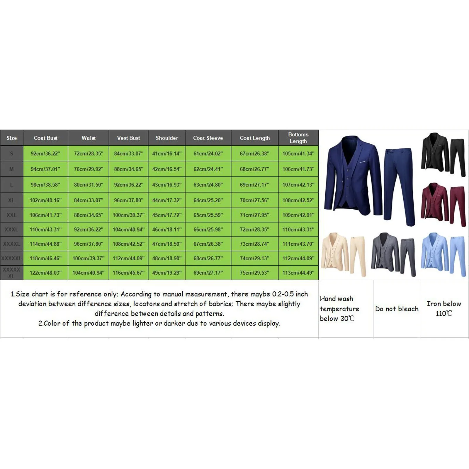 Men’s Suit Slim 3 Piece Suit Business Wedding Party Jacket Vest & Pants Coat Men Formal Suit Set