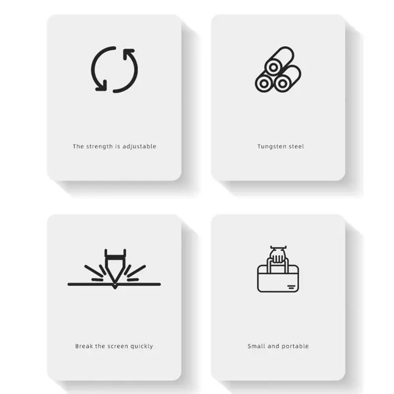 652F Transportable Metal Steel Glass Shattering Tool For Phone Repair Modifiable Effect Force Spring Mechanism