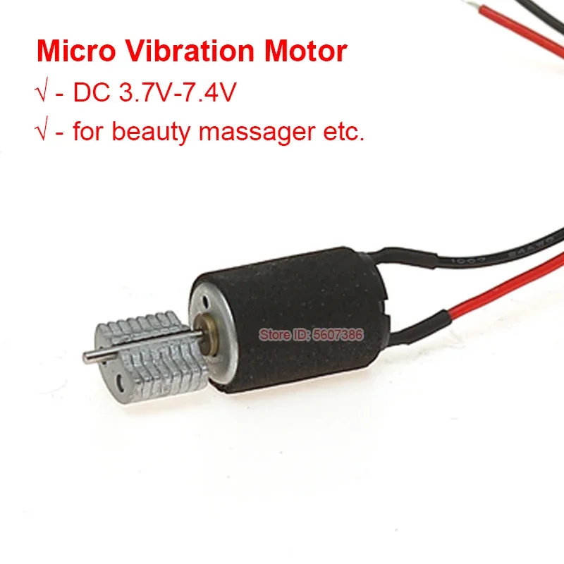 Mini 12mm*20mm Micro Cylindrical Vibration Motor DC 3.7V 5V 7.4V Small Vibrating Motor 1220 DIY Toy Massager Beauty Instrument