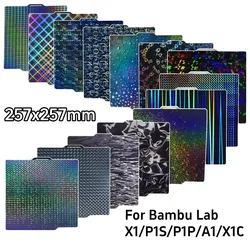 Bambulab Build Plate 257x257 Spring Steel Sheet Pei smooth Peo H1H Sheet A1 x1c P1S build plate 3d Printer Bamboo Lab UpgradeBed