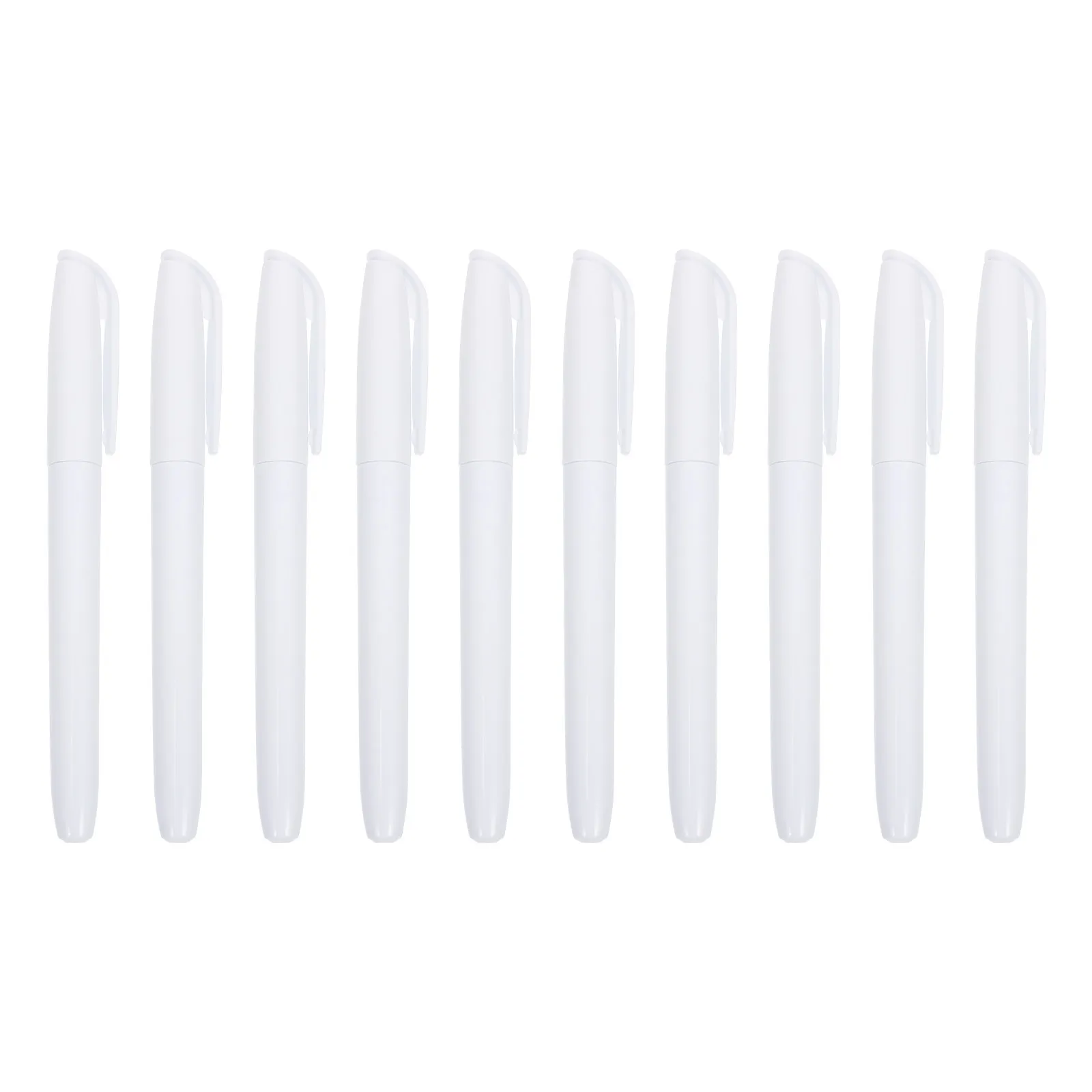 10Pcs Water-Based White Marker Pen LED Light Board Pen Erasable Liquid Chalk Marker for Office School Blackboard Use