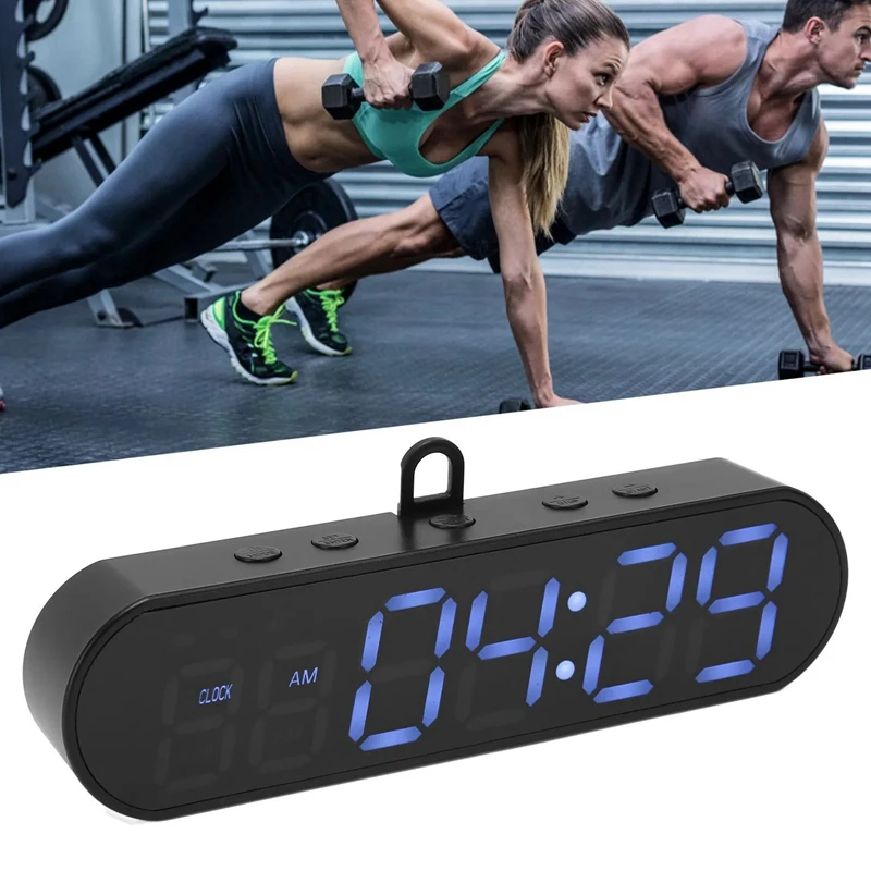 Portable Gym Timer Switch Multifunctional 1000Mah USB Fitness Sports Interval Workout Timer Alarm Clock Easy Install Easy To Use