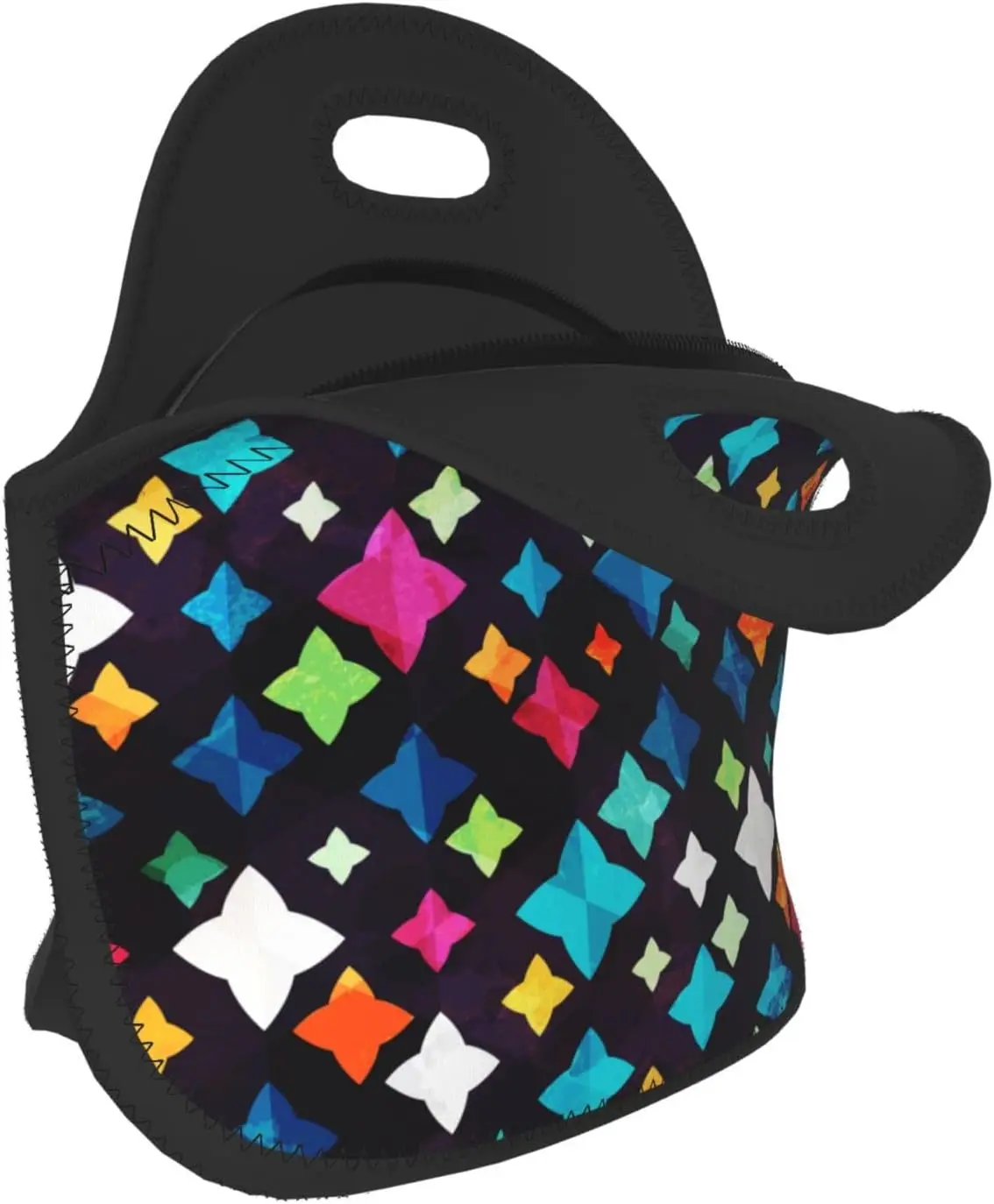 مشرق الماس الجرونج الفن التجريدي الملونة معزول علب الاغذية الغذاء حقيبة النيوبرين حقيبة يد Lunchbox برودة الحقيبة الدافئة حمل حقيبة