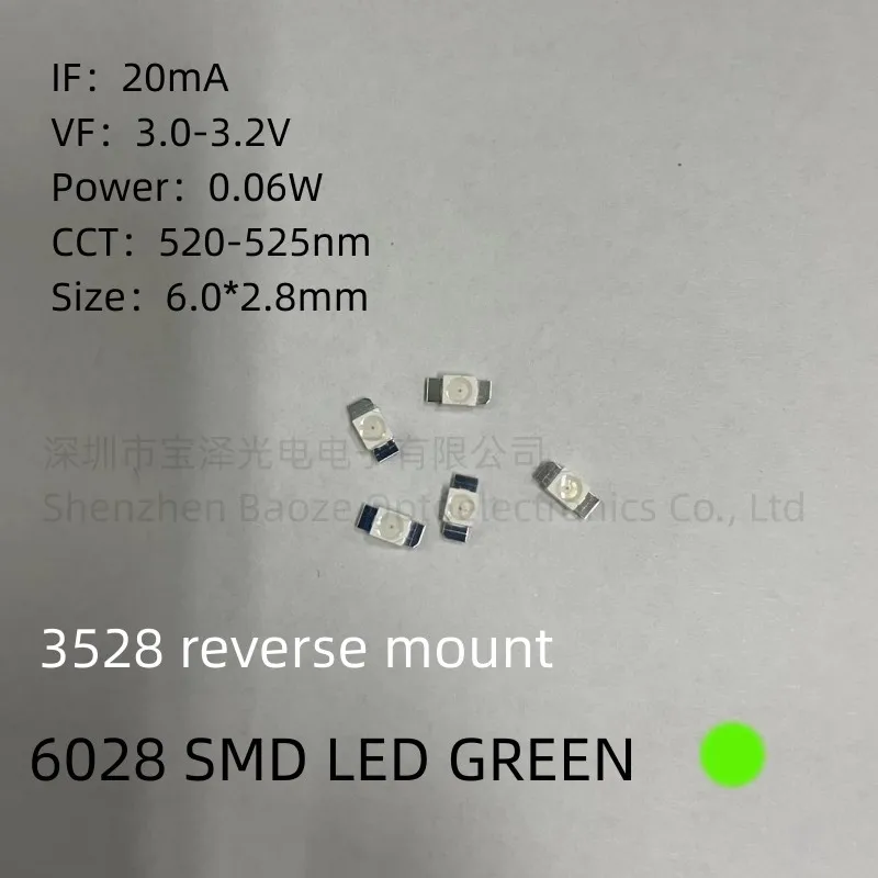 100PCS/Lot 6028 LED White  Pink Red Yellow  Blue Green  Mechanical Keyboard High Quality