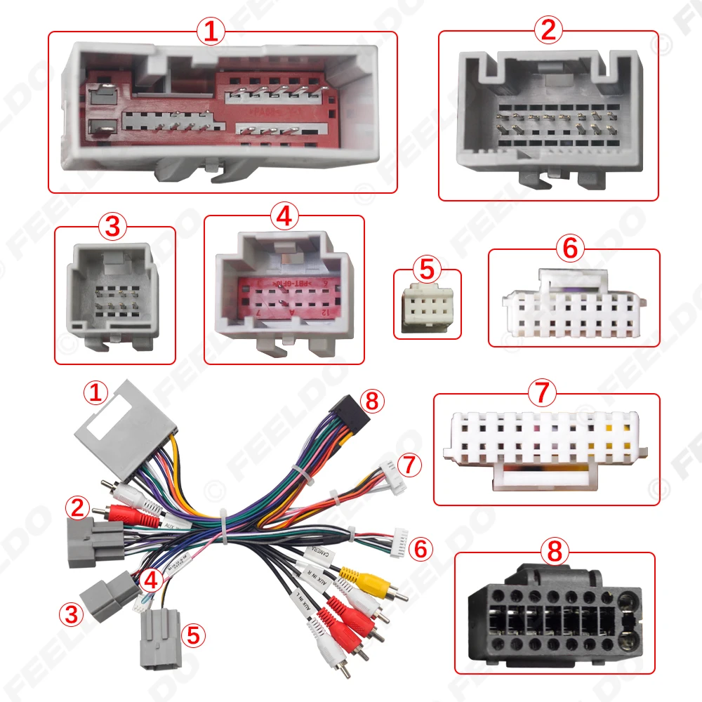 Car Audio Wiring Harness For Ford F-150 2010 2012 (Low Level Trim) Aftermarket 16pin CD/DVD Stereo