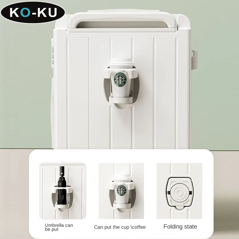 KO-KU Large Capacity 2024 New Wide Handle Luggage Students Universal Wheel Boarding Suitcase Password Box 20/22/24/26/28/30