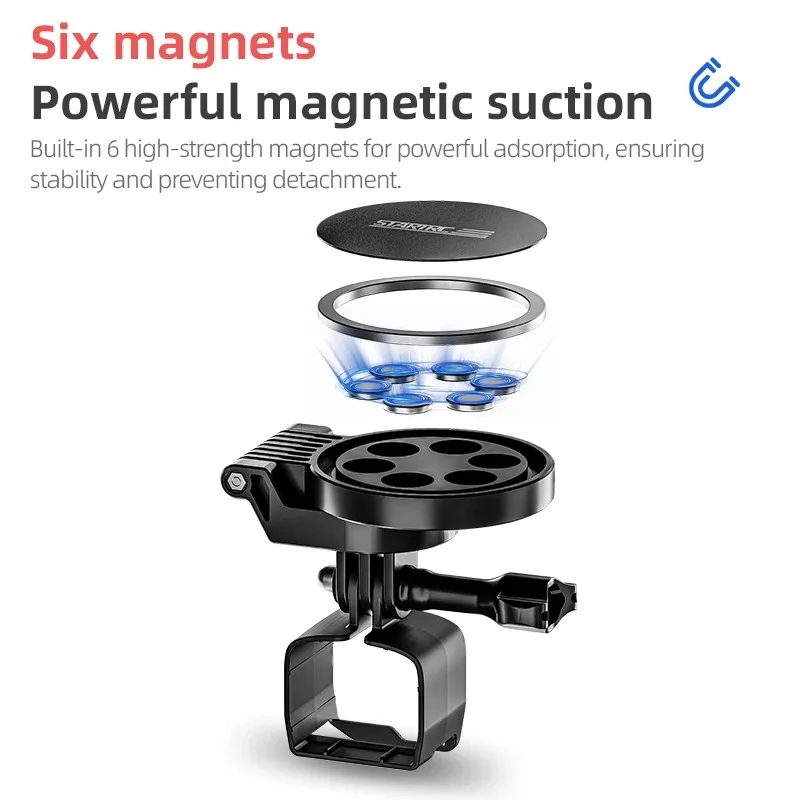 For DJI Pocket 3/Action 3/4/5Pro Insta360 X4/3 GoPro 13 12 11 Camera Magnetic Expansion Bracket Extension Mount Holder Accessory