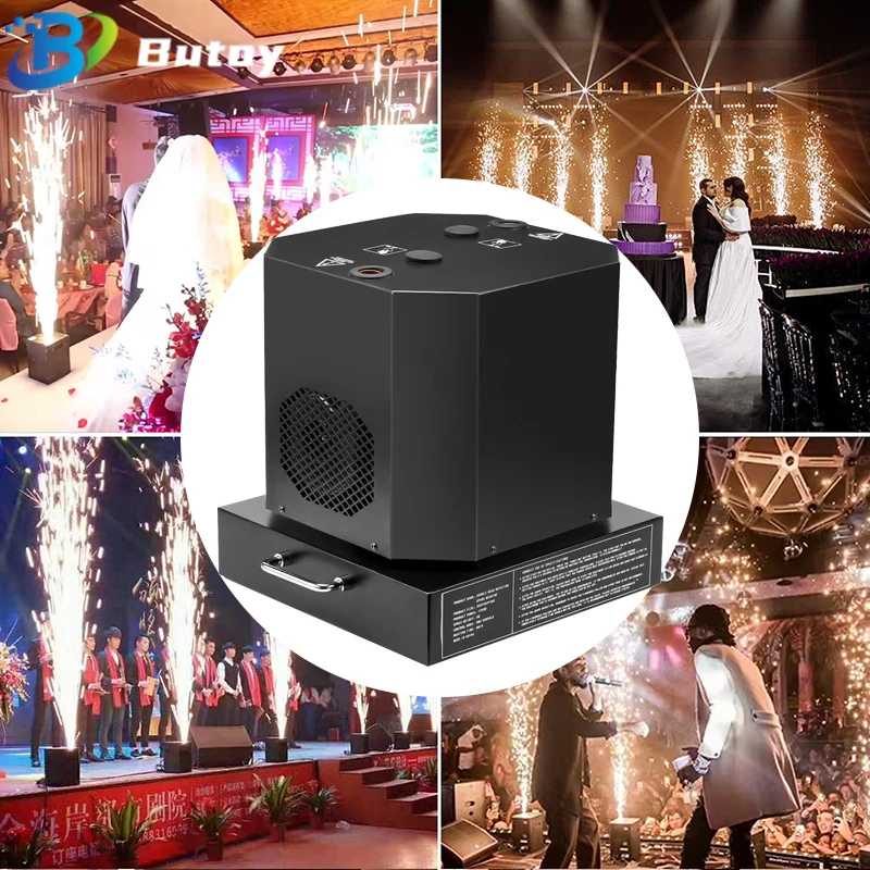 

High-Power Dual Head Fire-work Machine DMX Cold Flame Spark Machine Wedding Carnival Birthday Dj Party Show for Stage Fire-work