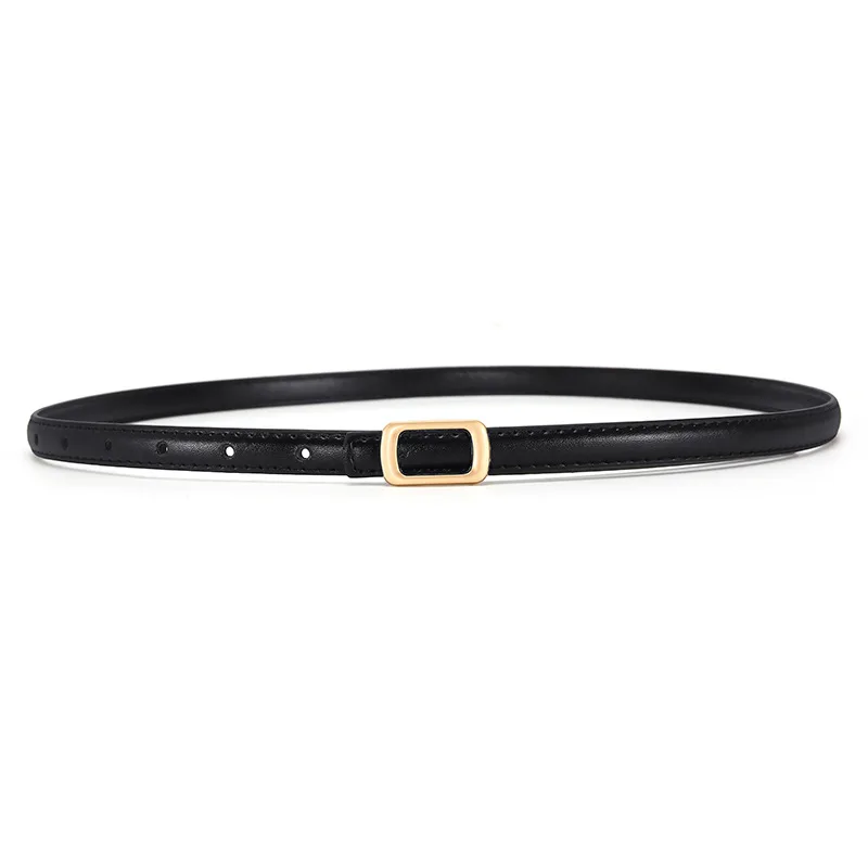 Creative Square Alloy Buckle Women's PU Belt Fashion Trendy Skirt Jeans Belt Manufacturer Direct Wholesale