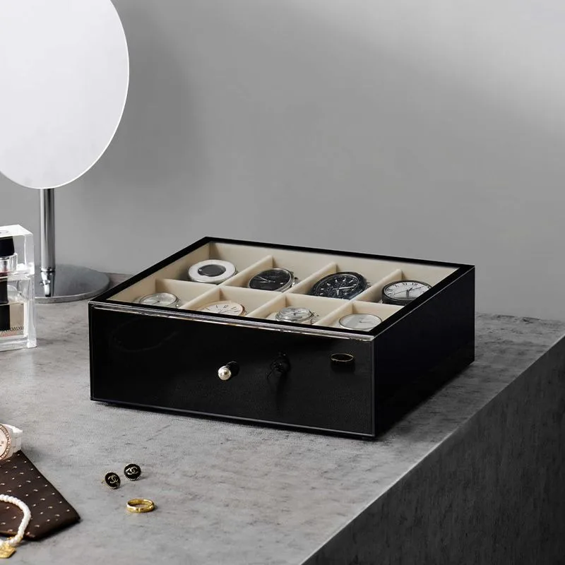 Watch storage box, high-end exquisite and high-value men's watch storage jewelry display box, bedroom watch box.