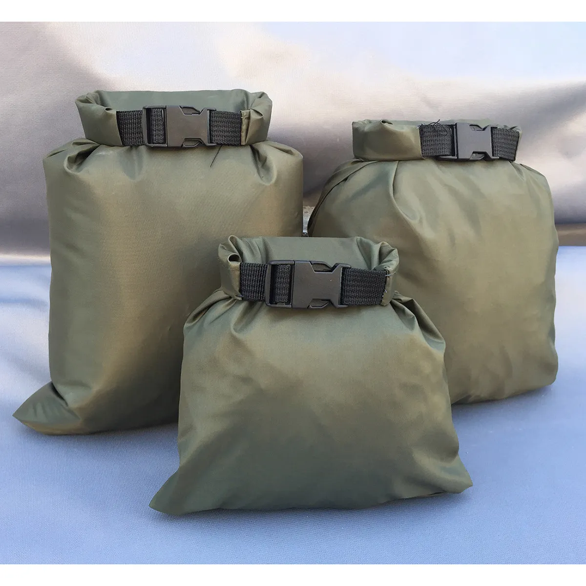 3Pcs Waterproof Dry Bag Set 1.5L2.5L3.5L Outdoor Storage Compression Pouch for Boating Kayaking Camping Fishing