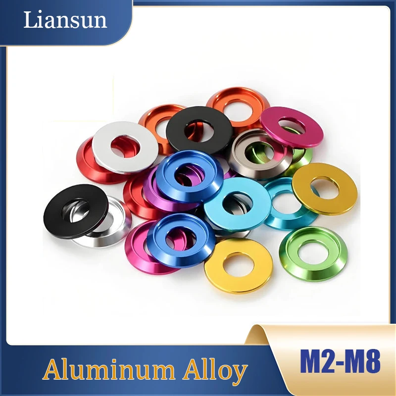 

M2-M8 Multi-Colored Aluminum Alloy Spacers – Half-Round & Pan Head Groove Washers