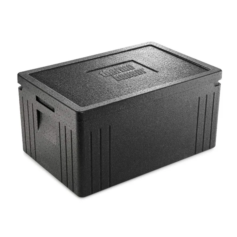 EPP Thermobox GN 1/1 Eco Line mit Deckel, 45 Liter Volumen, 60 x 40 x 30,5 cm, Basic Series, Schwarz
