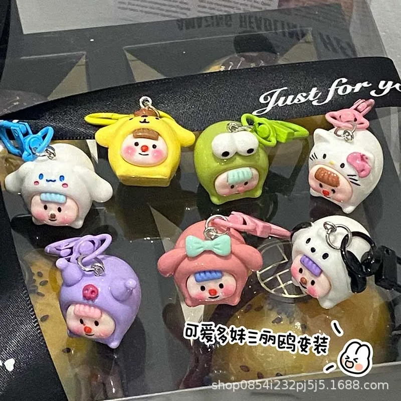 

Cute three-dimensional multi-mei Sanrio keychain ins sweet cartoon bag pendant girlfriends gift accessories jewelry