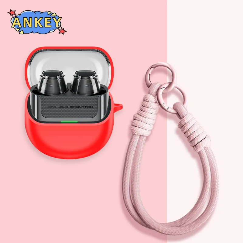 for SoundPEATS Clear Dot Case Protective Shell with Nylon Lanyard Soft Cover