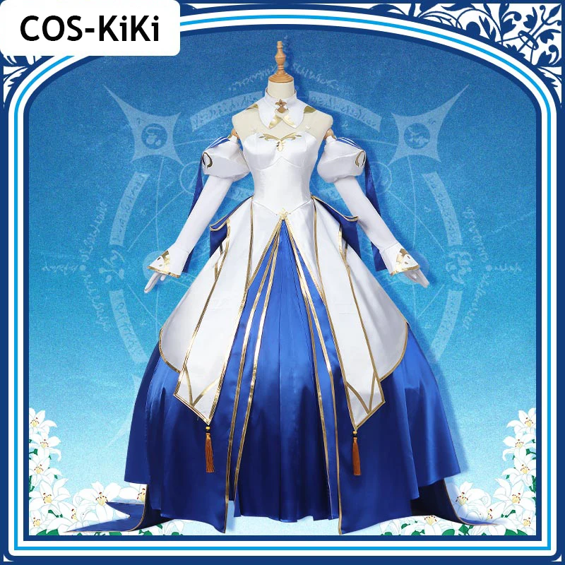 COS-KiKi Anime Fate/Grand Order FGO Arcueid Princess V1.0 Game Suit Cosplay Costume Elegant Dress Uniform Halloween Party Outfit