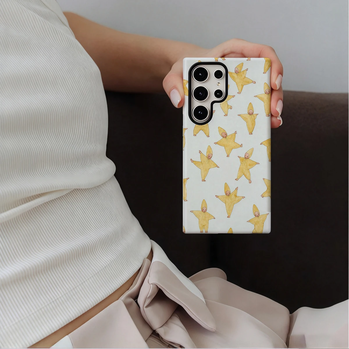 Dancing Dolls Phone Case For Samsung Galaxy S26 S25 Ultra S24 S23 Plus Hard Shock‑Absorption 2-in-1Protective Cover