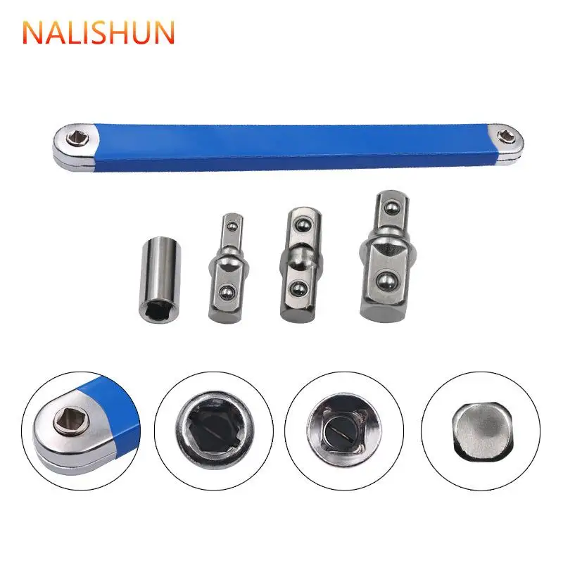 

Профессиональный удлинитель для гаечного ключа с адаптерами 1/2, 1/4, 3/8 дюйма, универсальный набор удлинителей, комбинированный динамометрический ключ