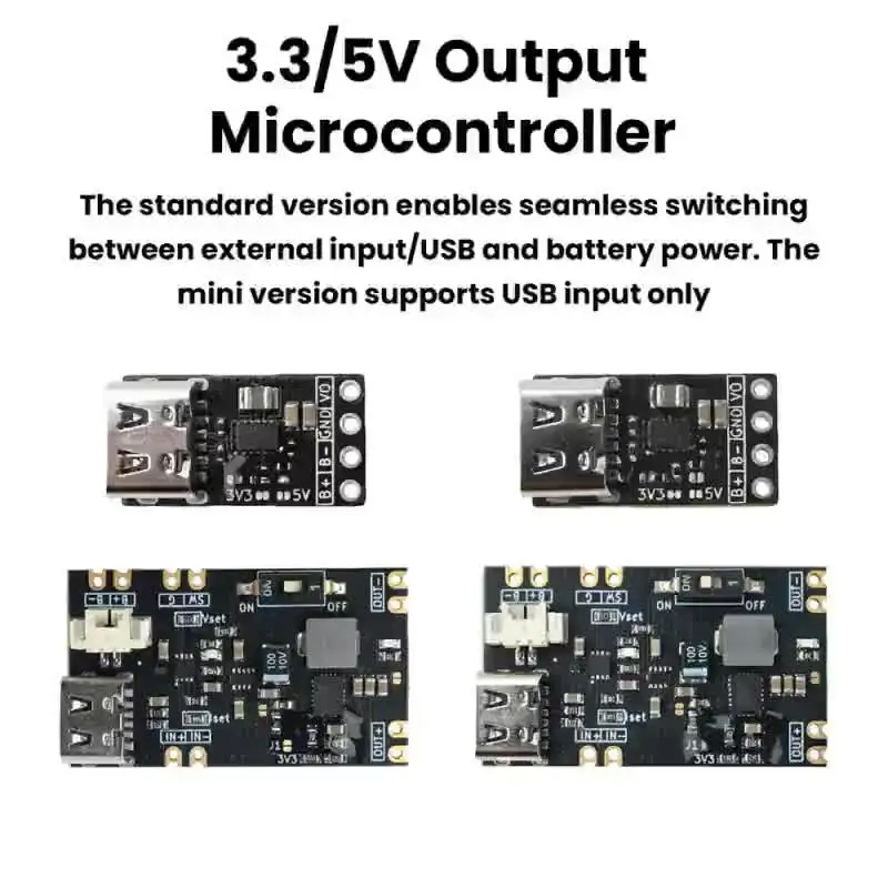 Aideepen Мини-ИБП 3.3В/5В USB Type-C для STM32/ESP32 | AliExpress