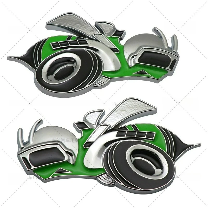 1 زوج مزدوج الحجم عالية الجودة تعديل ثلاثية الأبعاد ملصقات السيارات المعدنية تشغيل النحل غطاء الخدش DIY بها بنفسك الديكور اكسسوارات السيارات