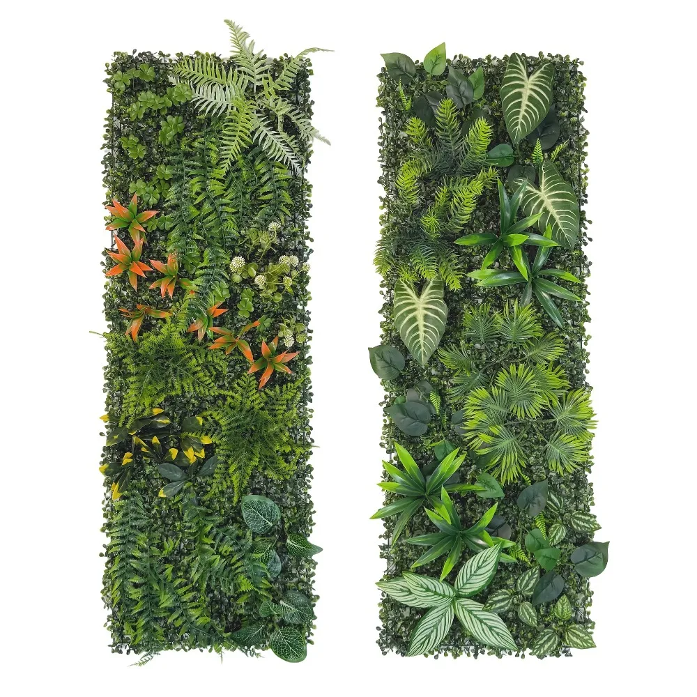 40-120CM Künstliche Pflanzenwand-Paneele Tropischer Farn Plastik-Grünzeug-Hintergrund zum Aufhängen für Heim Hotel Außenbereich Gartendekoration