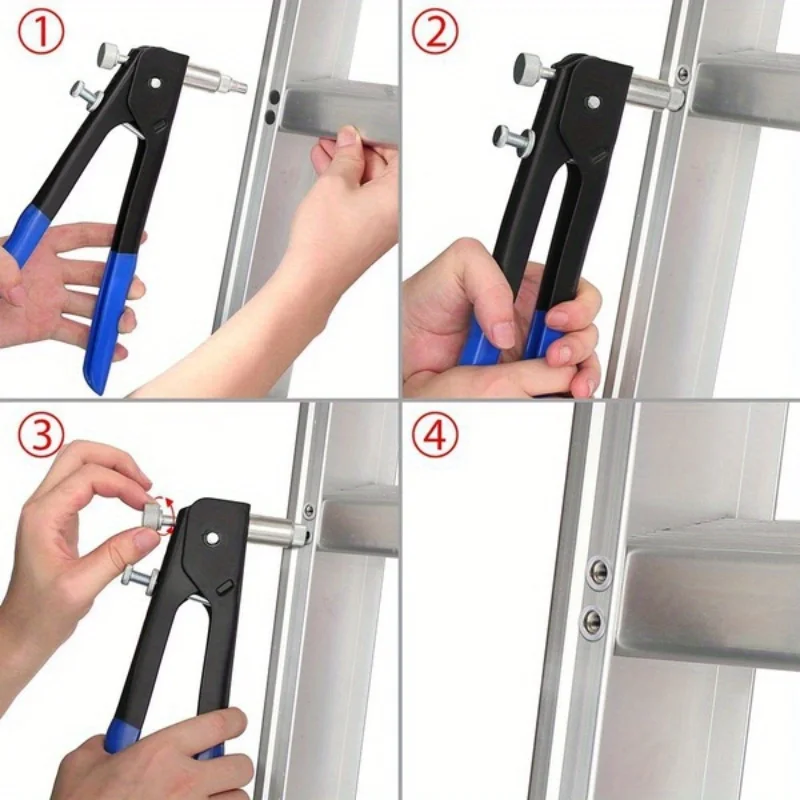 150 pz Rivet Dadi Pistola Mandrino Kit M3/M4/M5/M6/M8 o Dado Mandrini per rivetti Strumento di riparazione Pistola per rivetti Vite a testa piatta Pop Dado Pistola per rivetti Set