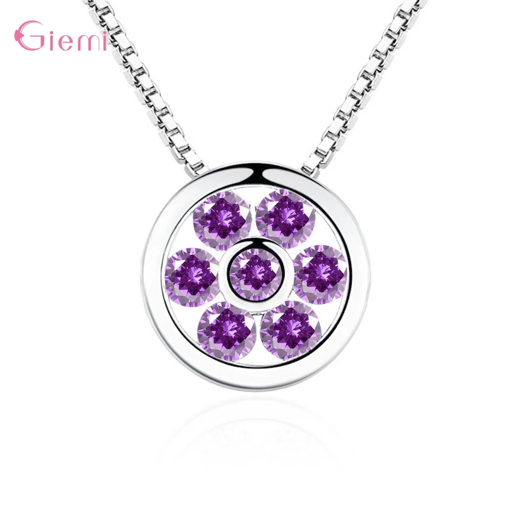 Trendy Fashion Jewelry 925 Sterling Silver Pendant Necklaces Link Chain CZ Crystal Lovers' Best Gift For Party Anniversary