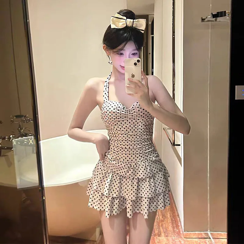 New High-end Popo Group Classic Bodian Cake Skirt, Slim Fit and Slimming One-piece Swimsuit for Women image 5