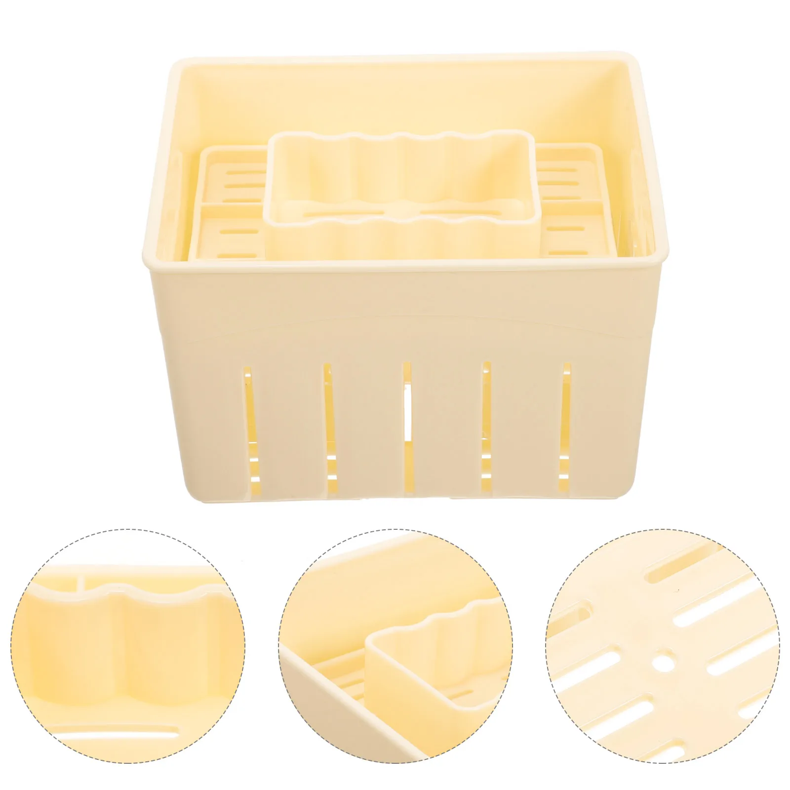 

3 Sets Cheese Making Supplies Pressing Plate Tofu with Drainage System Minced Meat