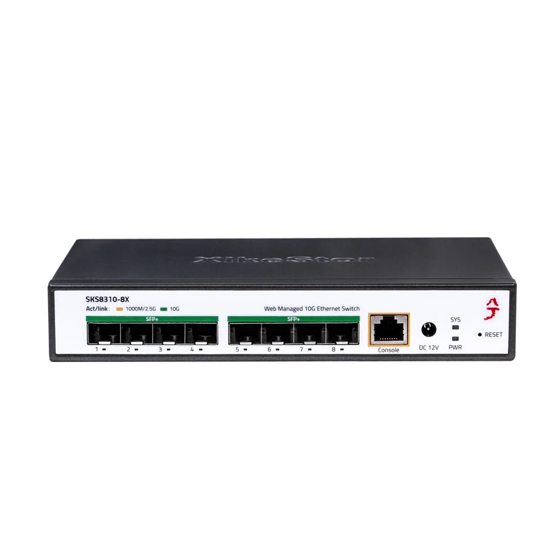 XikeStor 8-Port 10G SFP+ L3 Managed Switch with Support DHCP/VLAN/Port Aggregation/Routing Function/Link Aggregation