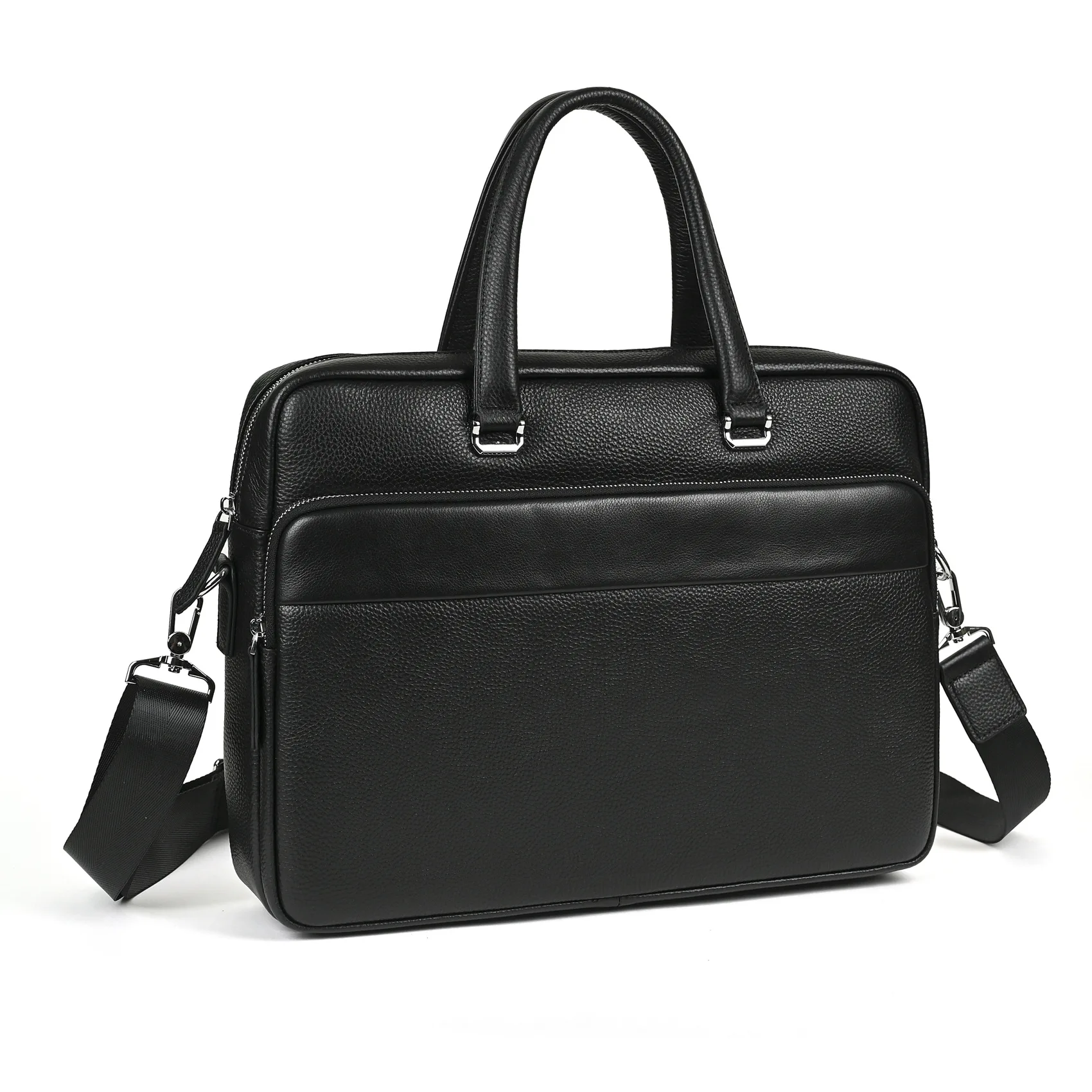 2025 جديد فاخر جلد طبيعي للرجال حقيبة متعددة الوظائف سعة كبيرة حقيبة لابتوب ركاب حقيبة يد حقيبة كتف مفردة