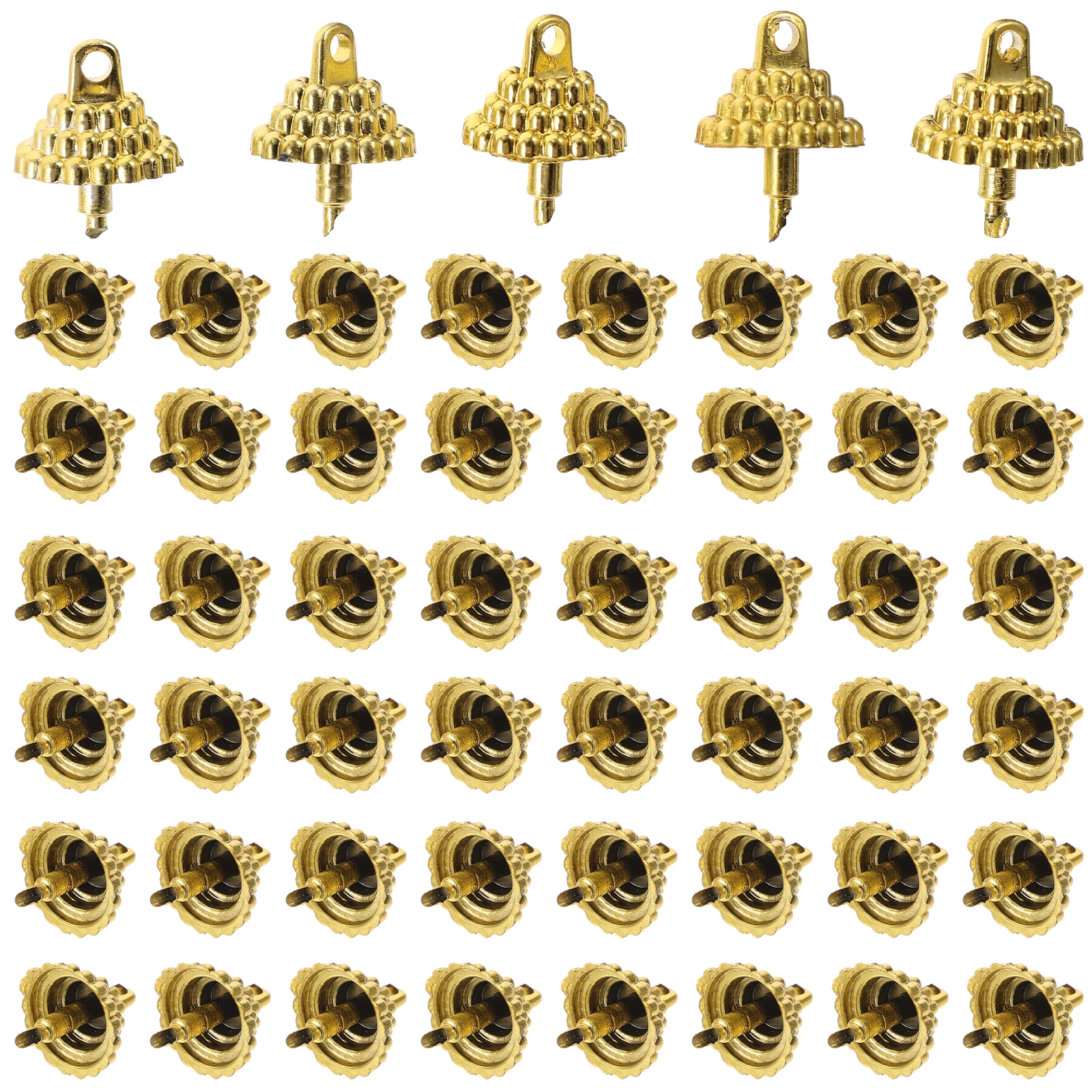 

1 Set Of Christmas Ball Caps Plastic Pendant End Covers For Diy Hanging Balls Xmas Decorations Tree Ornaments Holder Ball Diy