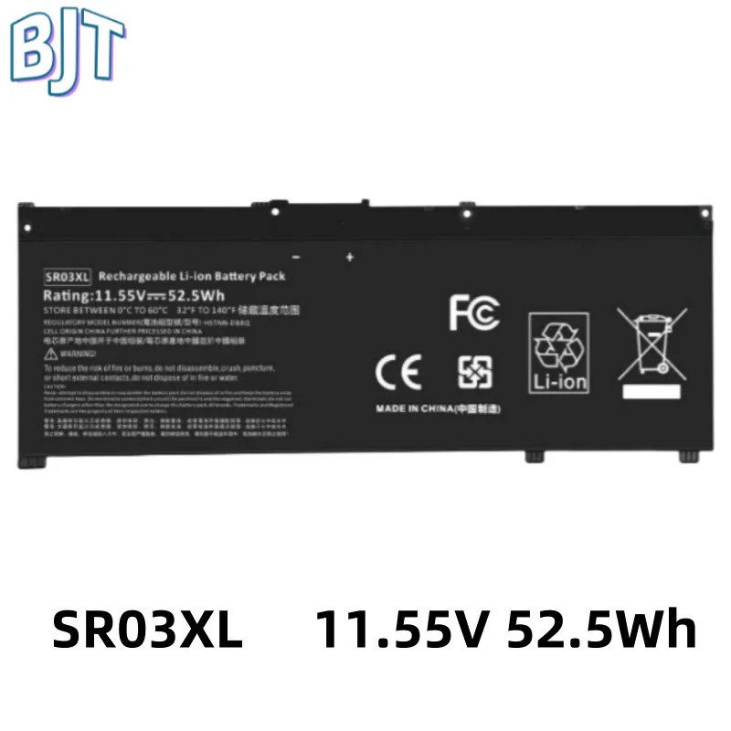 

11.55V 52.5Wh Laptop Battery SR03XL L08934-2B1 L08855-855 For HP OMEN 15-CE 17-CB0052TX Pavilion Gaming 15-CX0096TX HSTNN-DB8Q