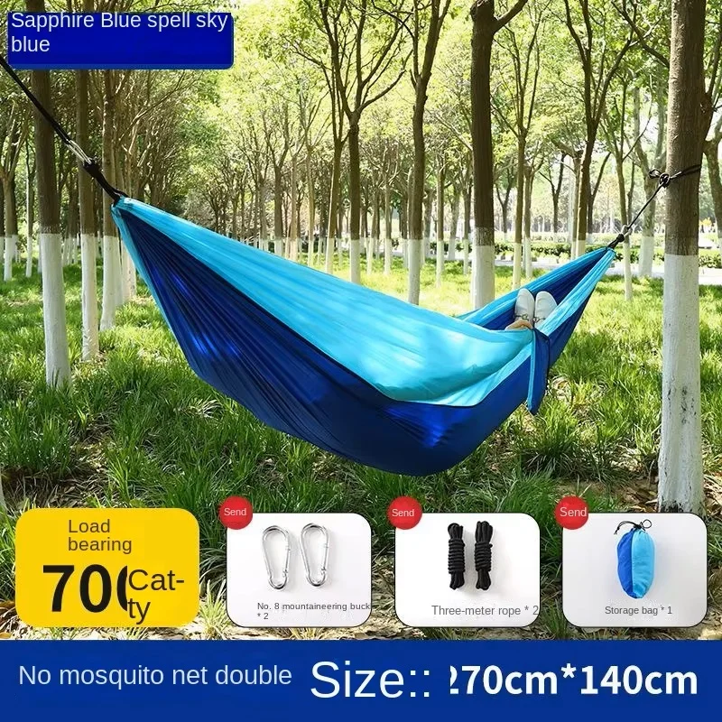 For Quick Open Mosquito Net Hammock Cross-border Outdoor Single Double Nylon Spinning Camping Swing Anti-rollover 200kg