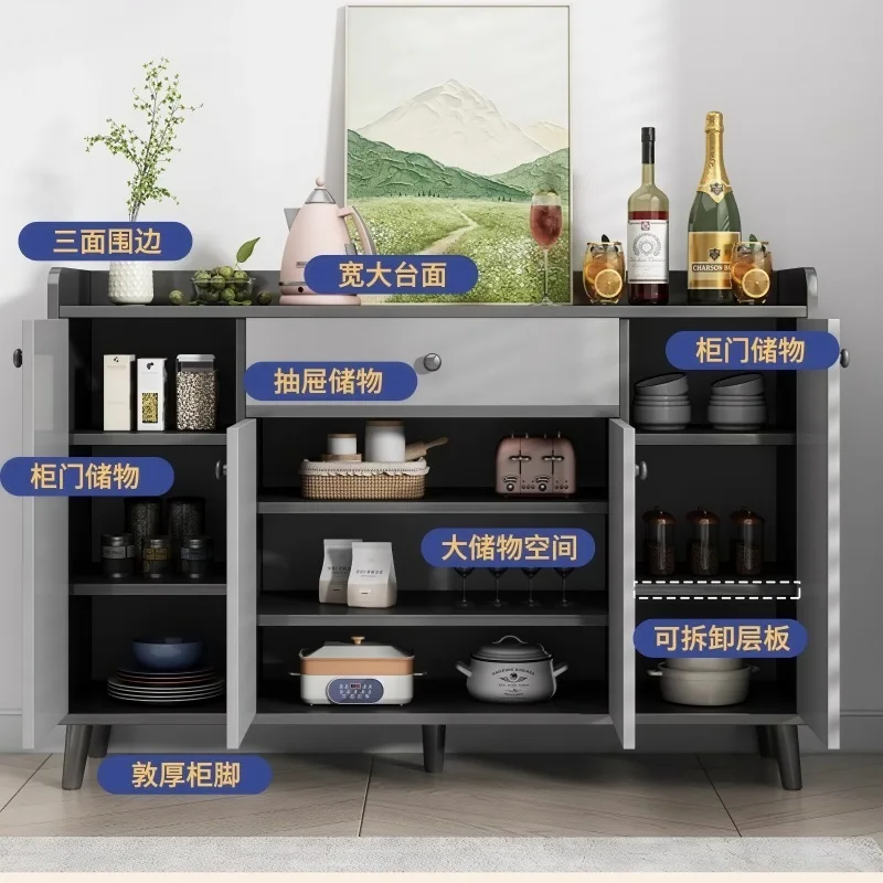 Dining side cabinet, household integrated against the wall, home storage, pantry, locker, small apartment, living room side